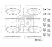 Plaquettes de frein Essieu avant 180631 FEBI BILSTEIN pour VW SKODA AUDI SEAT