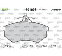 Plaquettes de frein Essieu avant 301003 VALEO pour AUDI VW