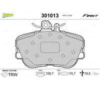 Valeo Plaquettes de frein 301013 – Jeu de 4 Essieu avant Certifiées ECE‑R90