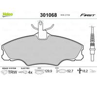 VALEO Plaquettes de frein 301068 – Jeu de 4 Essieu avant ECE-R90 pour Peugeot 406