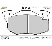 Valeo Plaquettes de frein 301155 - Jeu de 4, essieu avant, accessoires montés