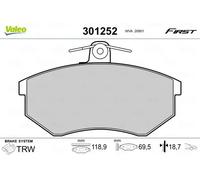 VALEO Plaquettes de frein 301252 - Jeu de 4 essieu avant - Certifiées ECE-R90
