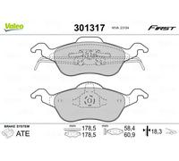 Valeo Plaquettes de frein 301317 – Jeu de 4, essieu avant, accessoires montés, Ford Focus I