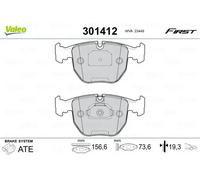 VALEO Plaquettes de frein 301412 – Jeu de 4, essieu avant, accessoires montés