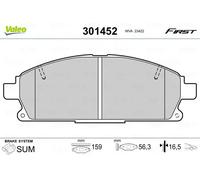Valeo Plaquettes de frein 301452 – Jeu de 4, essieu avant, accessoires montés