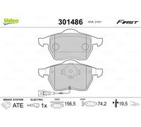 Valeo Jeu de garnitures de frein 301486 - pour frein à disque - Compatible Audi/Seat/Skoda/VW