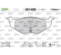 VALEO Plaquettes de frein Essential 301488 - Jeu de 4, essieu avant, certifiées ECE-R90