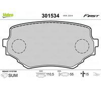 Plaquettes de frein Essieu avant 301534 VALEO pour SUZUKI VITARA VITARA Cabrio