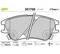 Plaquettes de frein Essieu avant 301708 VALEO pour HYUNDAI ATOS