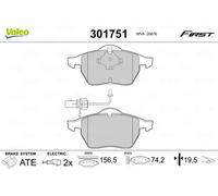 Plaquettes de frein Essieu avant 301751 VALEO pour AUDI VW