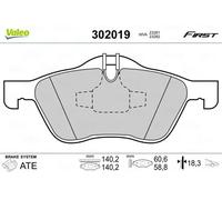 Valeo Plaquettes de frein 302019 – Frein à disque, jeu de 4, essieu avant, avec accessoires montés