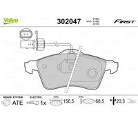 Plaquettes de frein Essieu avant 302047 VALEO pour VW TRANSPORTER T4 Fourgon