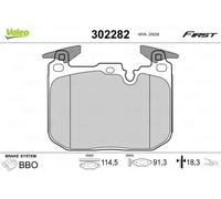 VALEO Plaquettes de frein 302282 – Jeu de 4 – Compatible BMW 1/2/3/4