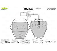 VALEO 302333 Plaquettes de frein