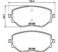 ASHIKA 50-00-0550 Plaquettes de frein