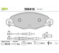 Plaquettes de frein Essieu avant 598416 VALEO pour CITROËN C5 I C5 II C5 I Break