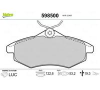 Valeo Plaquettes de frein 598500 – Jeu de 4, essieu avant, accessoires inclus