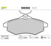 Valeo Plaquettes de frein 598500 – Jeu de 4, essieu avant, accessoires inclus