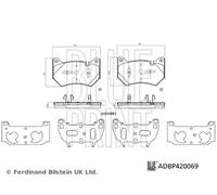 Kit de plaquettes de frein, frein à disque BLUE PRINT ADBP420069