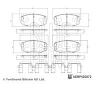 BLUE PRINT ADBP420072 Plaquettes de frein