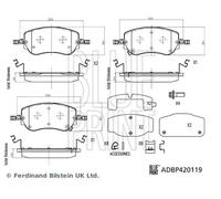 BLUE PRINT ADBP420119 Plaquettes de frein