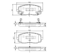 Plaquettes de frein Essieu avant J3600323 NIPPARTS pour HYUNDAI KIA