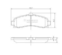 Plaquettes de frein Essieu avant J3601053 NIPPARTS pour NISSAN MICRA II