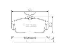Plaquettes de frein Essieu avant J3601068 NIPPARTS pour NISSAN PRIMERA Traveller