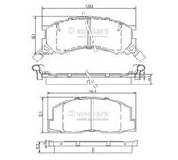 Plaquettes de frein Essieu avant J3602050 NIPPARTS pour TOYOTA PREVIA I