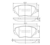 Plaquettes de frein Essieu avant J3602095 NIPPARTS pour TOYOTA RAV 4 II