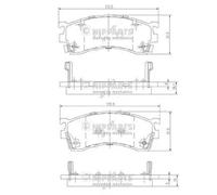 Plaquettes de frein Essieu avant J3603038 NIPPARTS pour MAZDA FORD USA