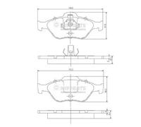 Plaquettes de frein Essieu avant J3603065 NIPPARTS pour FORD MAZDA