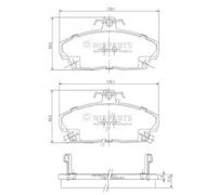 Plaquettes de frein Essieu avant J3604031 NIPPARTS pour ROVER HONDA MG LOTUS