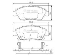 Plaquettes de frein Essieu avant J3604033 NIPPARTS pour HONDA CIVIC IV Hatchback