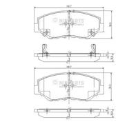 Plaquettes de frein Essieu avant J3604061 NIPPARTS pour HONDA CR-V I CR-V II