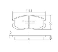 Plaquettes de frein Essieu avant J3605032 NIPPARTS pour MITSUBISHI DAIHATSU