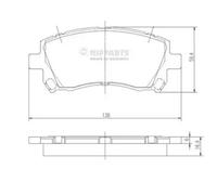 Plaquettes de frein Essieu avant J3607013 NIPPARTS pour SUBARU FORESTER OUTBACK