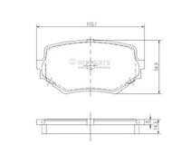 Plaquettes de frein Essieu avant J3608017 NIPPARTS pour SUZUKI VITARA