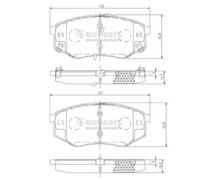 Plaquettes de frein Essieu avant N3600545 NIPPARTS pour HYUNDAI KIA