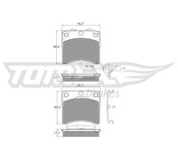 Plaquettes de frein Essieu avant TX 10-641 TOMEX Brakes pour VW