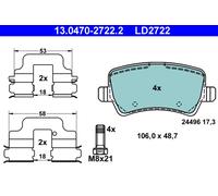 PLAQUETTES DE FREIN FORD T. GALAXY/S-MAX 1.6-2.5 06-15 CERAMIC