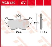 Jeu de plaquettes de frein TRW MCB680