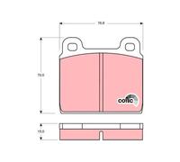 Jeu de 4 plaquettes de frein avant TRW GDB100