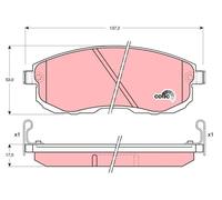 TRW Jeu de plaquettes de frein avant 3322936410034