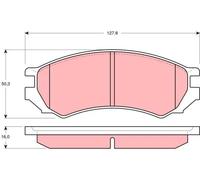 Plaquettes de frein GDB1005 TRW pour NISSAN SATURN