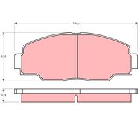Plaquettes de frein GDB1042 TRW pour TOYOTA DYNA Camion plate-forme/Châssis