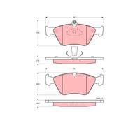 TRW Kit de plaquettes de frein, frein à disque pour OPEL SAAB VAUXHALL