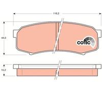 Plaquettes de frein GDB1182 TRW pour TOYOTA LEXUS