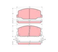 Plaquettes de frein GDB1190 TRW pour TOYOTA PREVIA I