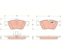 TRW Plaquettes de frein GDB1205 – Jeu avant pour Mercedes‑Benz Classe C/E/CLK/SLK